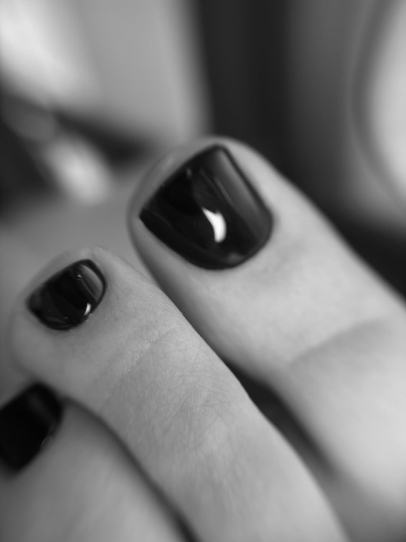 Pedicure nero lucido